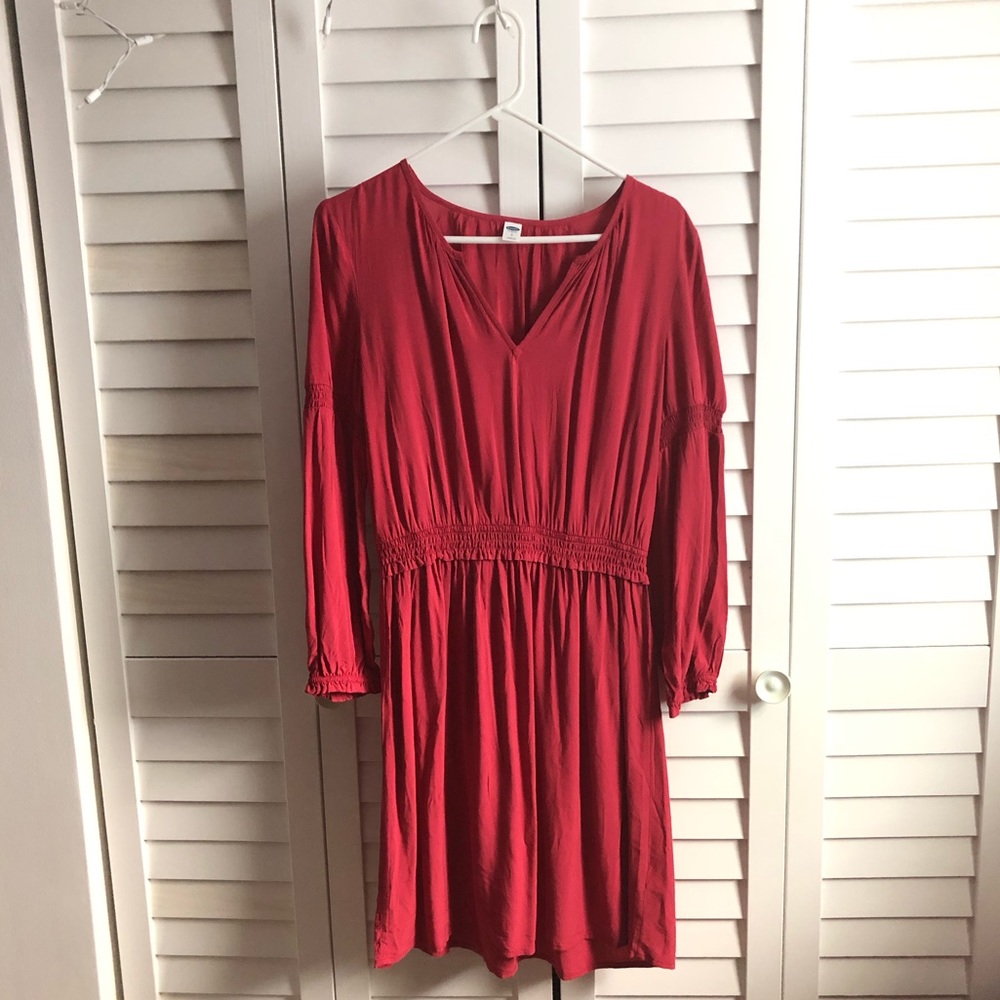 Thin Midi Coral Dress